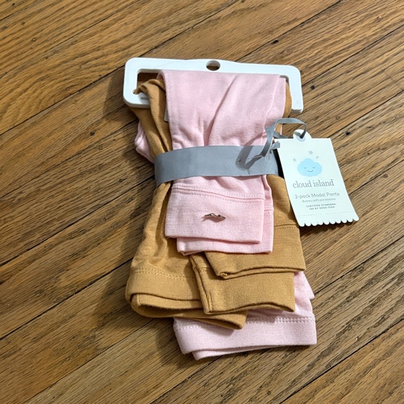 Cloud Island Pink and Brown Baby Pants Set - Picture 1 of 5